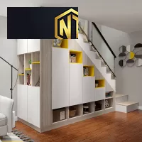 Xưởng Nội Thất Ngọc Thịnh Long Thành - Biên Hòa - Tủ đựng đồ dưới gầm cầu thang giúp tối ưu không gian hiệu quả.